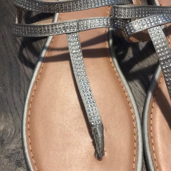 Fioni Silver Sandals- Lightly Worn - Picture 2 of 3